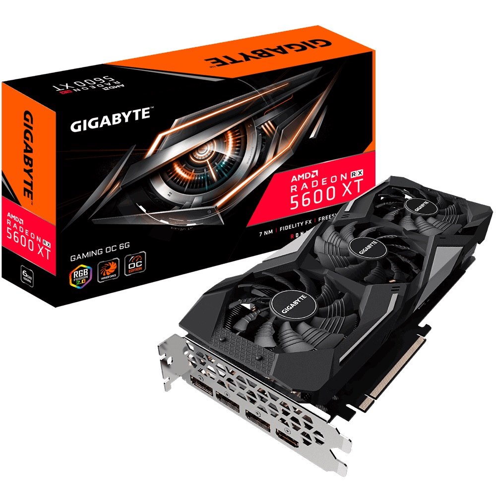 Gigabyte Radeon RX 5600 XT PCIe X16, 6GB GDDR6, DP, Hdmi, Gaming Oc, 3YR WTY