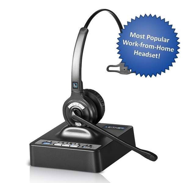 Leitner® OfficeAlly LH370 Wireless Headset – Works With Your Office Phone, Computer, and Cell Phone