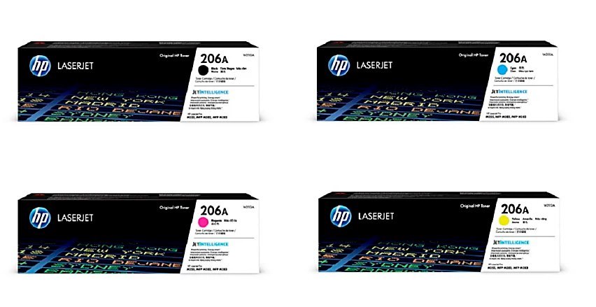 Test - HP 206A Toner Combo Pack of 4 - Black, Cyan, Magenta & Yellow