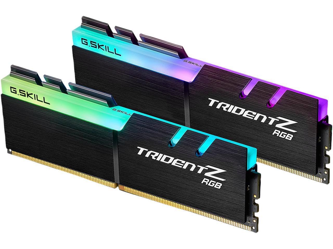 G.Skill TridentZ RGB Series 64GB (2 X 32GB) 288-Pin DDR4 Sdram DDR4 3200 (PC4 25600) Intel XMP 2.0 Desktop Memory Model F4-3200C16D-64GTZR