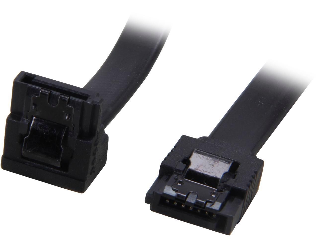 Rosewill Sc-Sata3-18-Ll-Bk-90 18" 90 Degree To 180 Degree Sata Iii 6Gb/s Data Cable W/ Latch