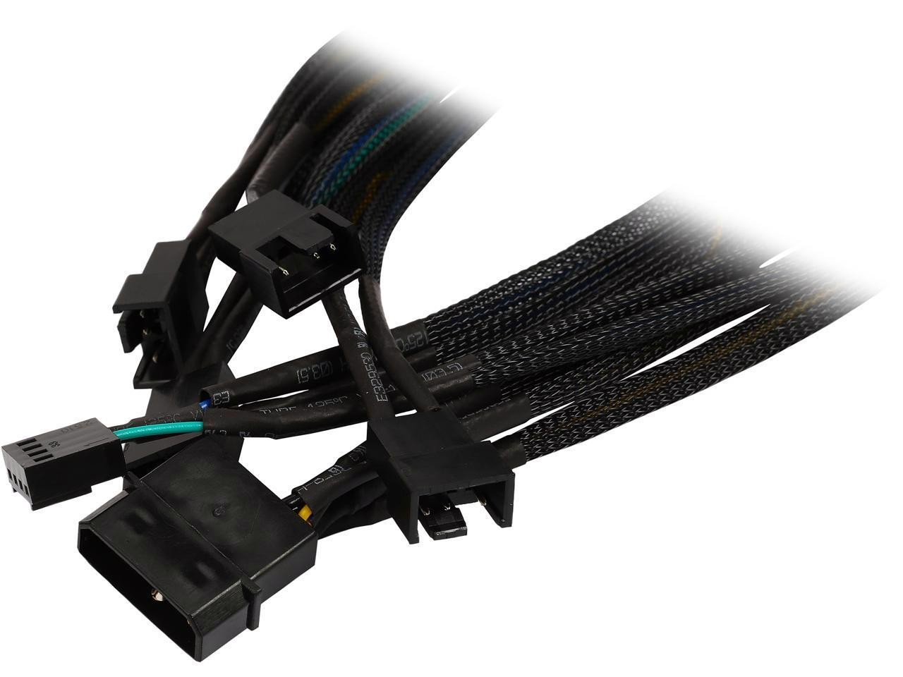 Rosewill LP44TX4-16 16" 4-Pin Molex LP4 To Four(4) X 4-Pin TX4 PWM Fan Power Splitter Adapter Converter Cable With One TX4 Female For RPM Feedback
