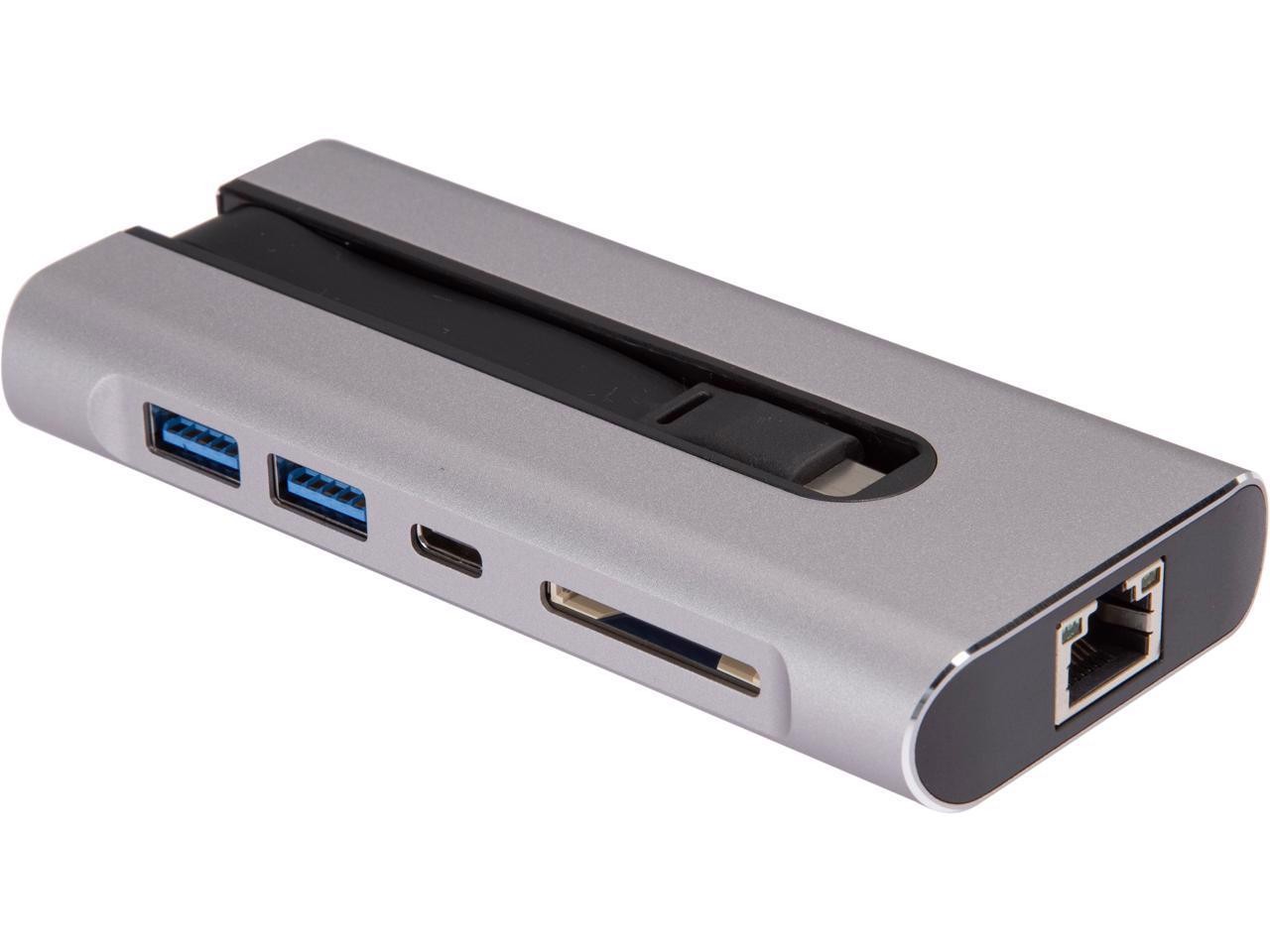Rosewill Rhub-100W Usb-C 3.2 Gen 2 10Gbps 4K 60HZ HDR Power Delivery 100W Hub Docking Station | Compatible With Thunderbolt 3 New MacBook Pro 16in/Air