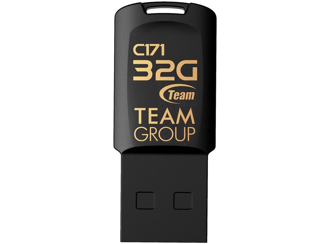 Team C171 Usb 2.0 Drive 32GB Black Retail Model TC17132GB01