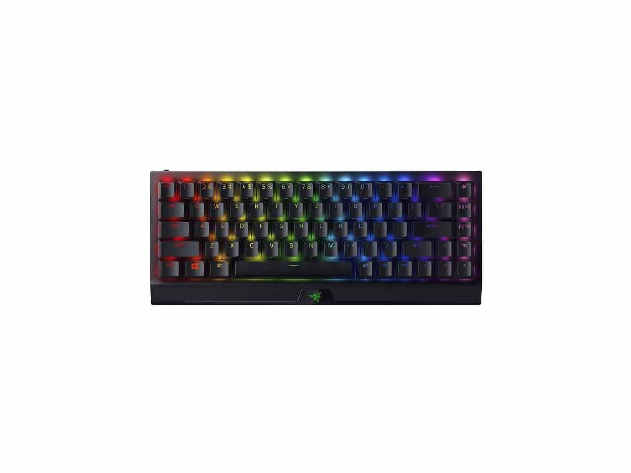 Razer BlackWidow V3 Mini HyperSpeed 65% Wireless Mechanical Gaming Keyboard: HyperSpeed Wireless Technology - Green Mechanical Switches- Tactile & Clicky - Doubleshot Abs Keycaps - 200Hrs Battery Life
