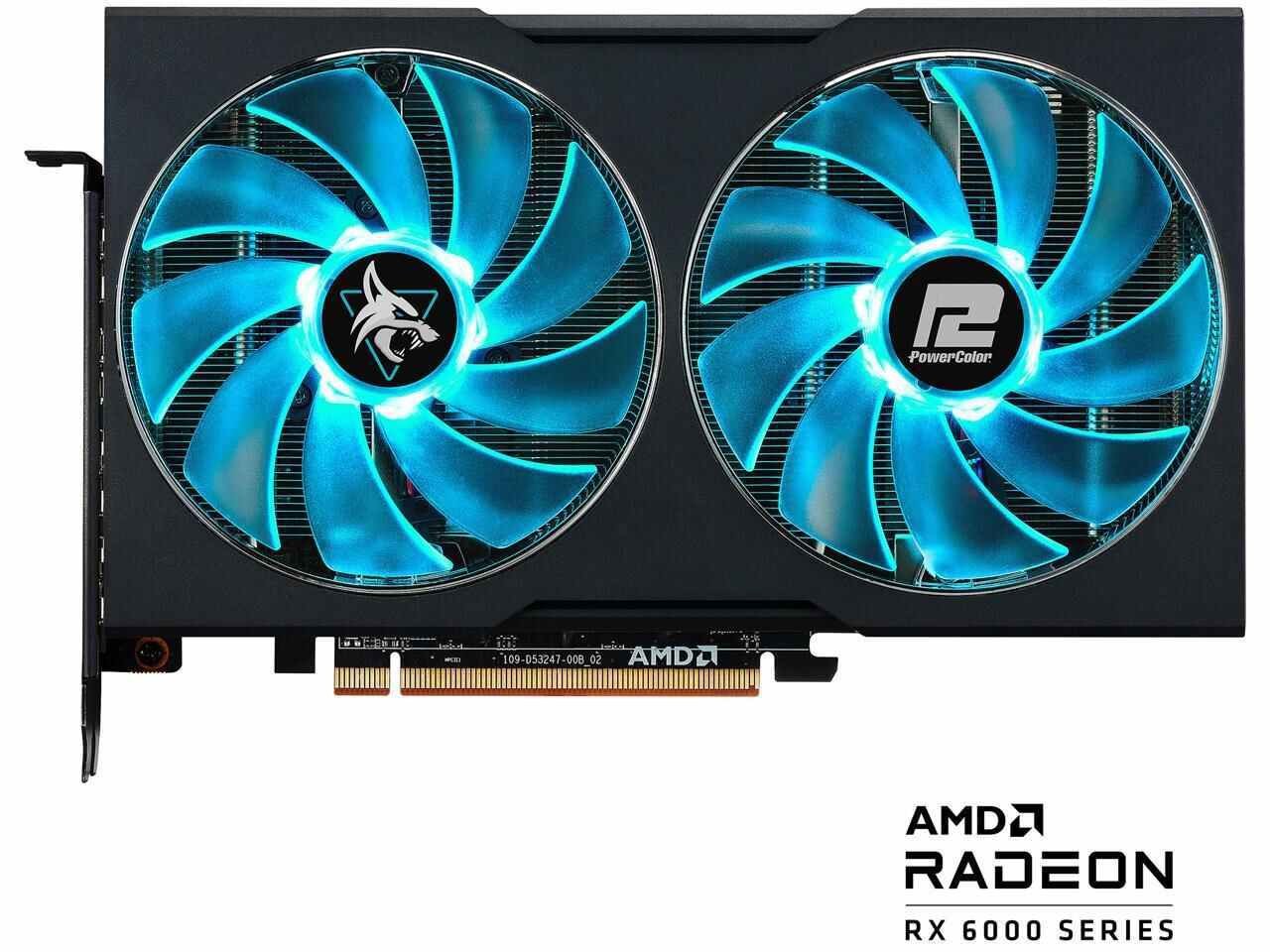 PowerColor Hellhound Radeon RX 6600 XT 8GB GDDR6 Pci Express 4.0 Atx Video Card 6600XT 8Gbd6-3Dhl/Oc
