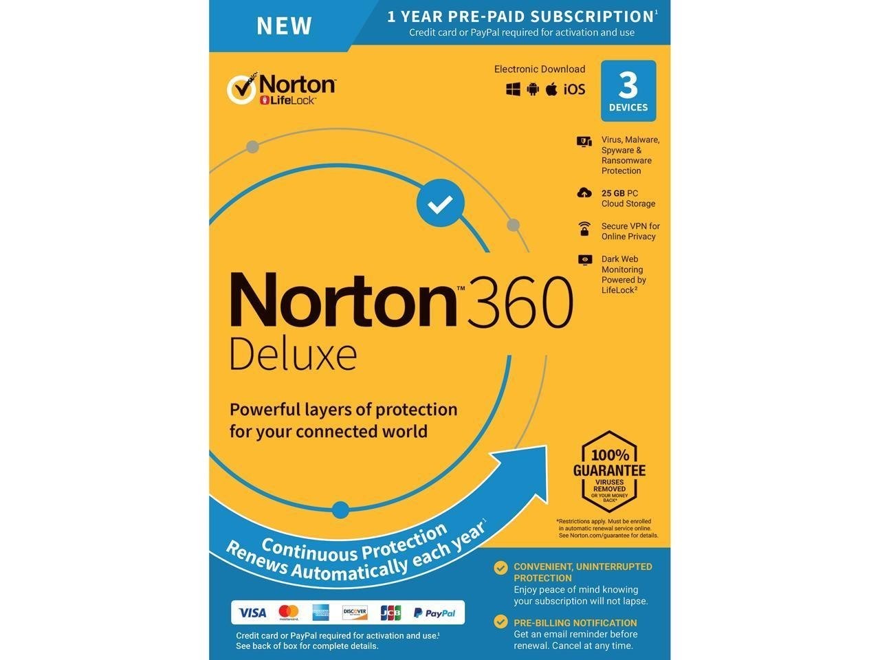 Norton 360 Deluxe For Up To 3 Devices (2023 Ready)