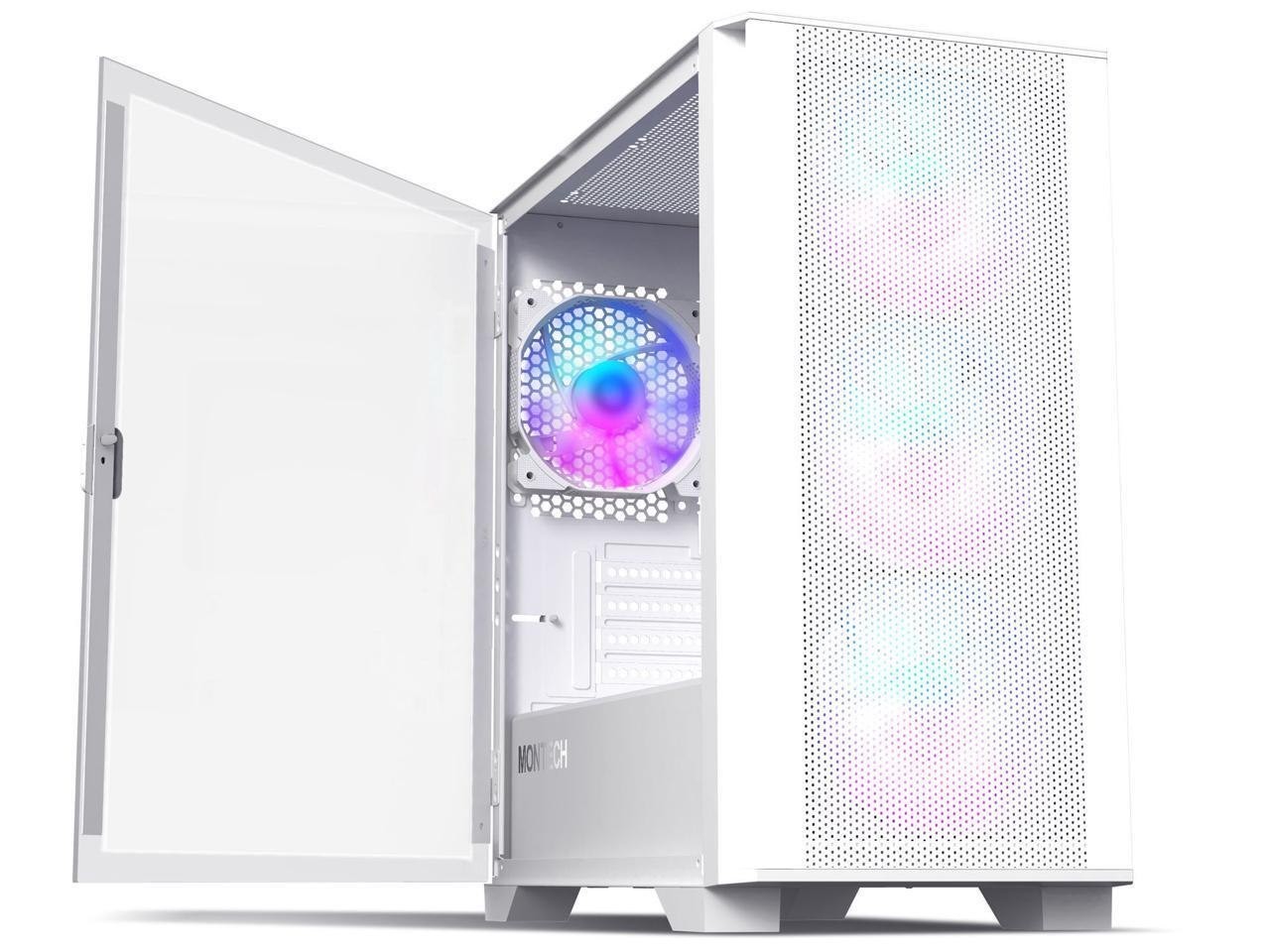 Montech Air 100 Argb Micro-Atx Tower With Four Argb Fans Pre Installed