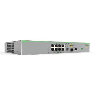 Allied Telesis 8-Port PoE Switch, 8X 10/100TX RJ-45+ 1X Gigabit Combo RJ-45/SFP Uplink