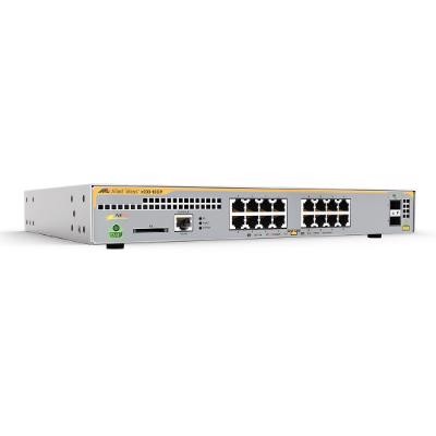 Allied Telesis 16-Port Gigabit PoE Switch, 16X 10/100/1000T + 2X Gigabit SFP Ports, Layer 3