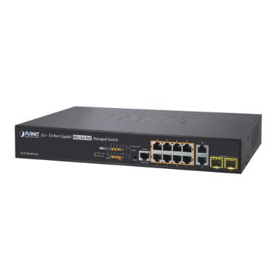 Planet 8 Port Managed Gigabit Switch, 2X 100/1000X SFP Ports, 802.3At, 240W