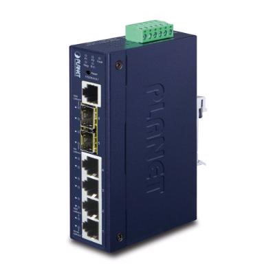 Planet 4 Port Industrial Switch, L2/L4 Managed, 2 SFP Ports, -40 To 75 Deg C