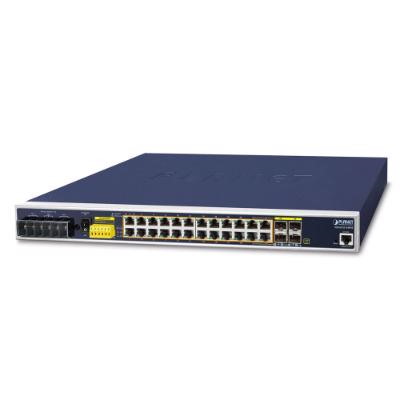 Planet 24 Port Rack Mountable Industrial PoE Switch, Managed 4 SFP Ports, -40 To 75 Deg C