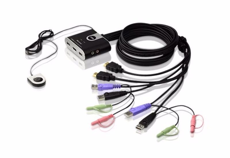 Aten CS692 2-Port Usb HDMI®/Audio Cable KVM Switch With Remote Port Selector