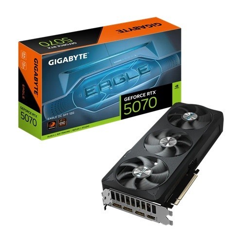 Gigabyte GeForce RTX 5070 Eagle Oc SFF 12G; Core Clock 2587 MHz; 7680X4320 Digital Max Resolution; 12 GB