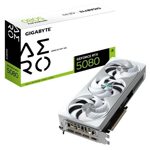 Gigabyte GeForce RTX 5080 Aero Oc SFF 16GB; GDDR7 256Bit Memory Interface; Windforce Cooling System; Digital Max Resolution 7680 X 4320; 2730 MHz