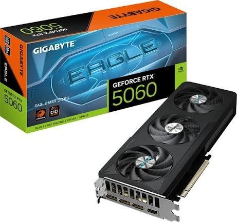Gigabyte GeForce RTX 5060 Eagle Max Oc 8G; 2550 MHz; 128 Bit; 7680X4320
