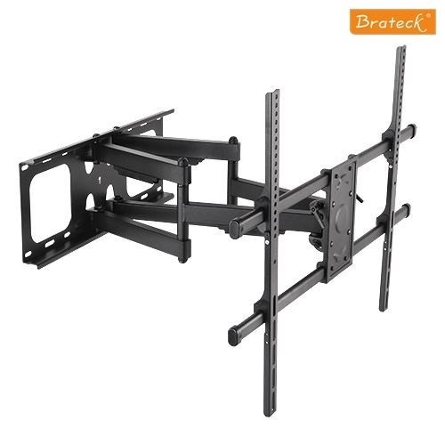Brateck Lumi Lpa49-686 Full-Motion TV Wall Mount For 50-90" Curved And Flat TVs Max Vesa 800X600 Tilt 5 -15 Swivel 60 -60 Level 3 -3 TV To Wall 69 635MM Max Weight 75KG