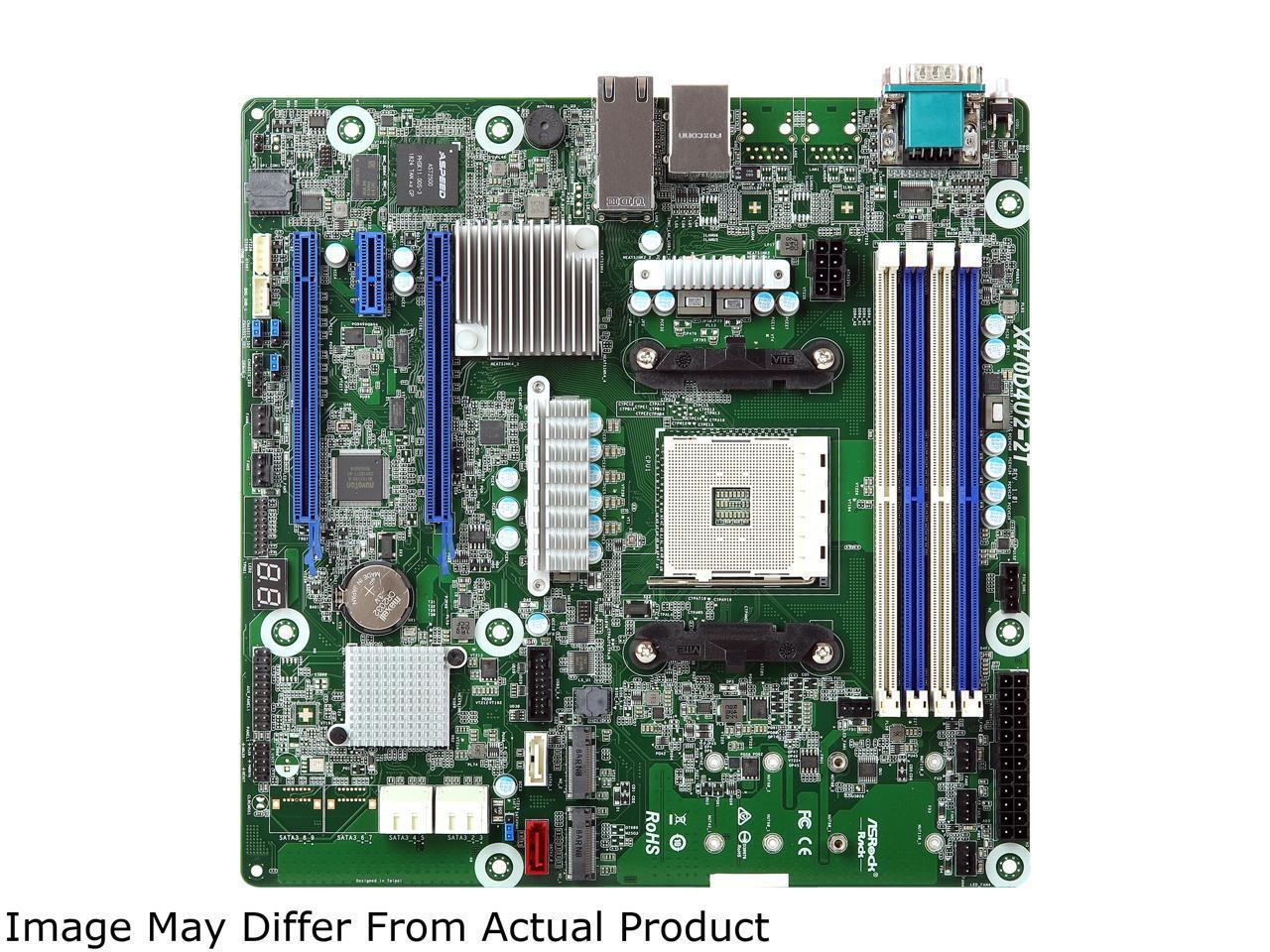 AsRock Rack X470d4u2-2T Micro Atx Server Motherboard Am4 Ryzen & Ryzen 7NM Pga1331 Amd X470 Dual 10 Glan