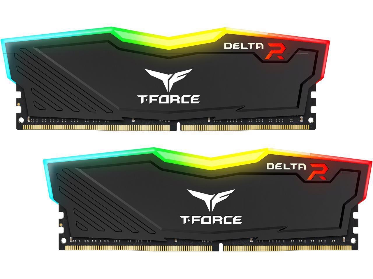 Team T-Force Delta RGB 64GB (2 X 32GB) 288-Pin DDR4 Sdram DDR4 3200 (PC4 25600) Intel XMP 2.0 Desktop Memory Model TF3D464G3200HC16CDC01