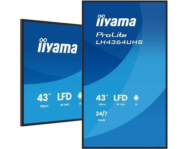 Iiyama 43" LFD, 3840X2160, Portrait,