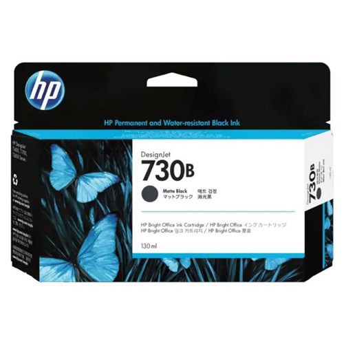 HP 730B Original Inkjet Ink Cartridge - Matte Black Pack