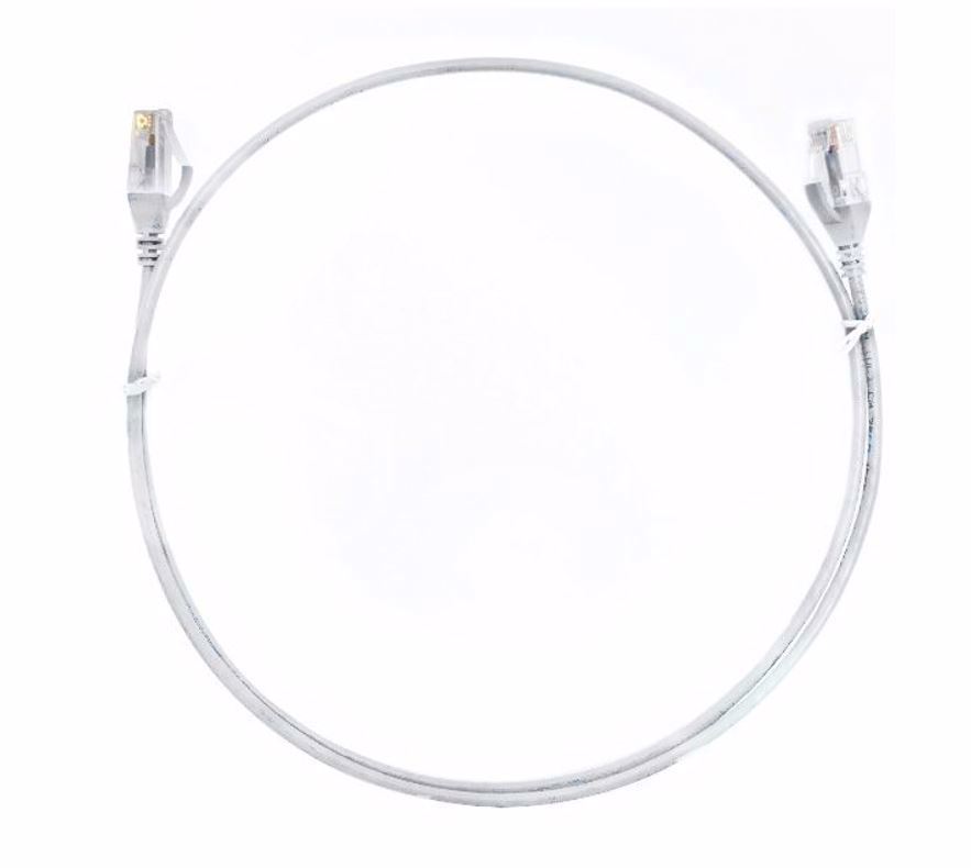 8Ware Cat6 Ultra Thin Slim Cable 5M / 500CM - White Color Premium RJ45 Ethernet Network Lan Utp Patch Cord 26Awg For Data Only, Not PoE