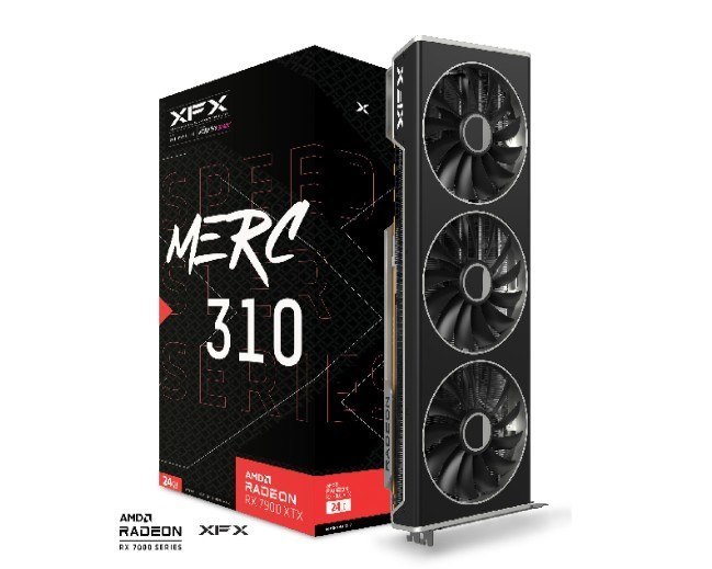 XFX Speedster Merc310 Amd Radeon™ RX 7900XTX Black Gaming Graphics Card With 24GB GDDR6, Amd Rdna™ 3 (Rx-79Xmercb9)