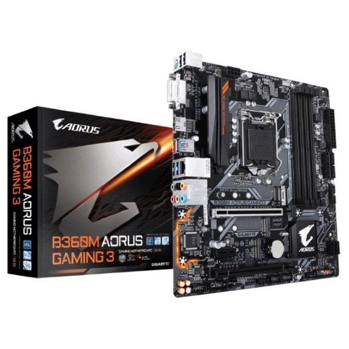 Gigabyte B360M Aorus Gaming 3 MB, 1151, 4xDDR4, 6xSATA, 2xM.2, Usb3.1, Uatx, 3YR