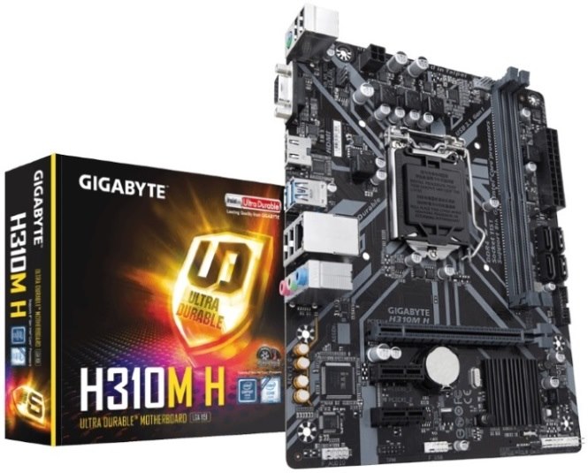 Gigabyte H310M-H MB, 1151, 2xDDR4, 4xSATA, Usb3.1, Uatx, 3YR