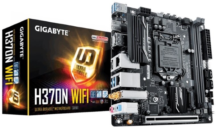 Gigabyte H370N Wifi MB, 1151, 2xDDR4, 4xSATA, 2xM.2, Usb3.0, Mini Itx, 3YR