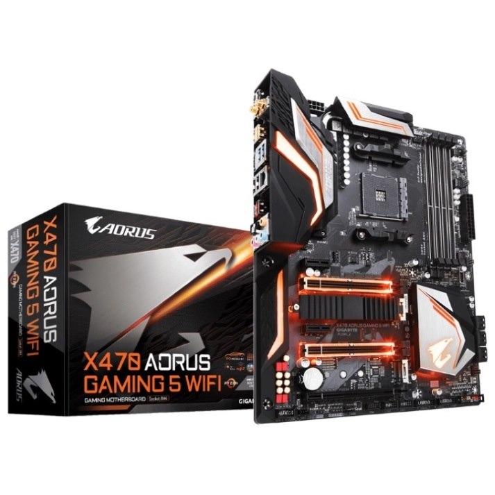 Gigabyte X470 Aorus Gaming 5 Wifi MB, Am4, 4xDDR4, 6xSATA, 2xM.2, Usb3.1, Atx, 3YR WTY