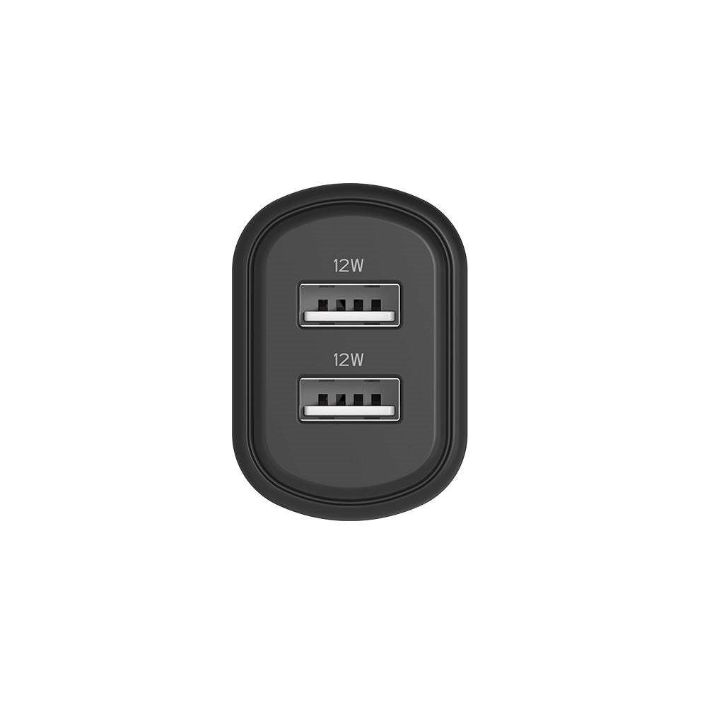 Cygnett 12W Usb-A Dual Port Wall Charger - Black (CY3672PDWLCH), Usb-A Output- 5.0V⎓2.4A (12.0W), Charge 2 Devices Simultaneously, Lightweight