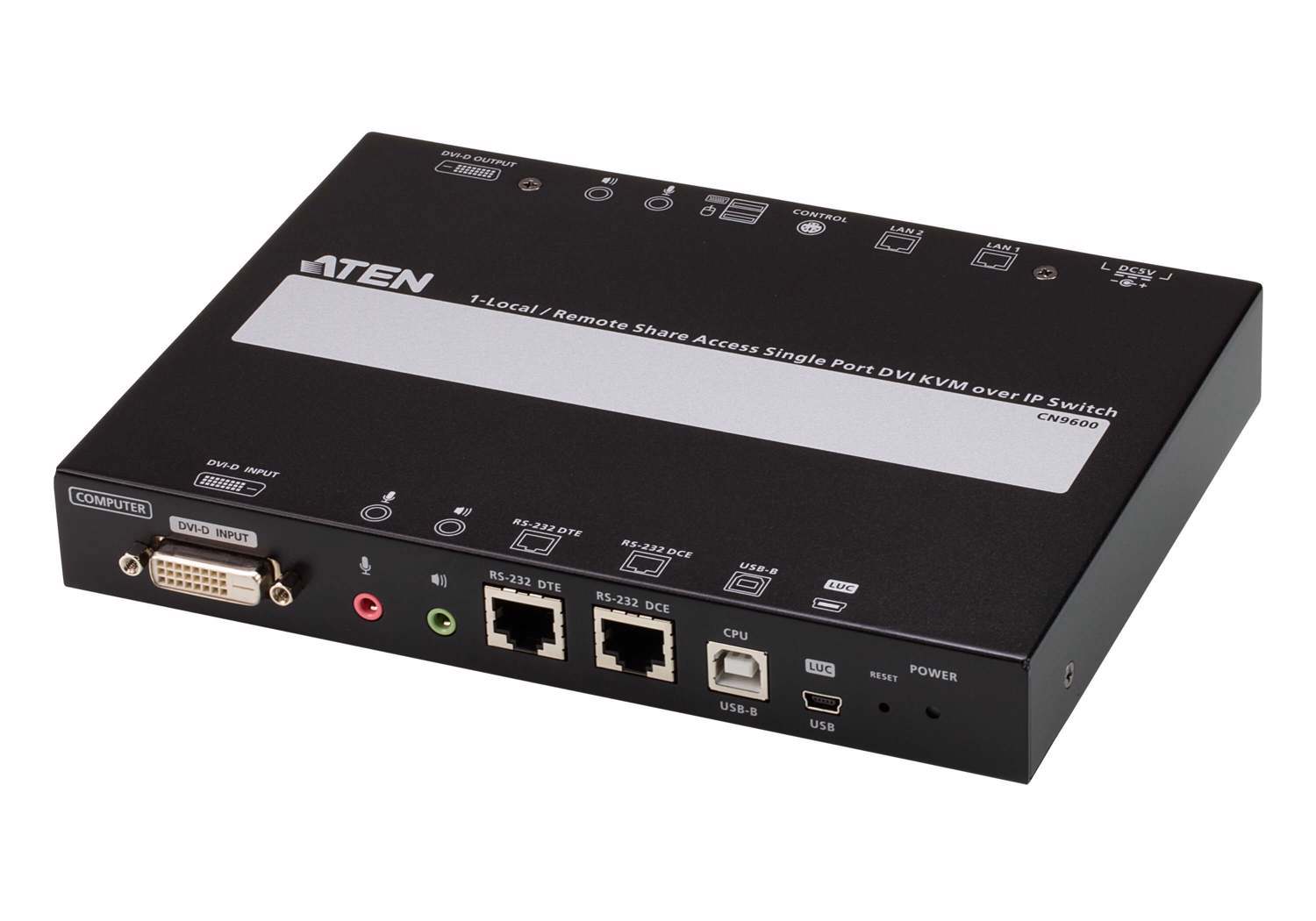Aten Single Port Dvi KVM Over Ip With Audio And Virtual Media, Supports Up To 1920 X 1200 @ 60Hz, 1 Dvi Usb KVM Cable Included, Dual RS232 Serial Port