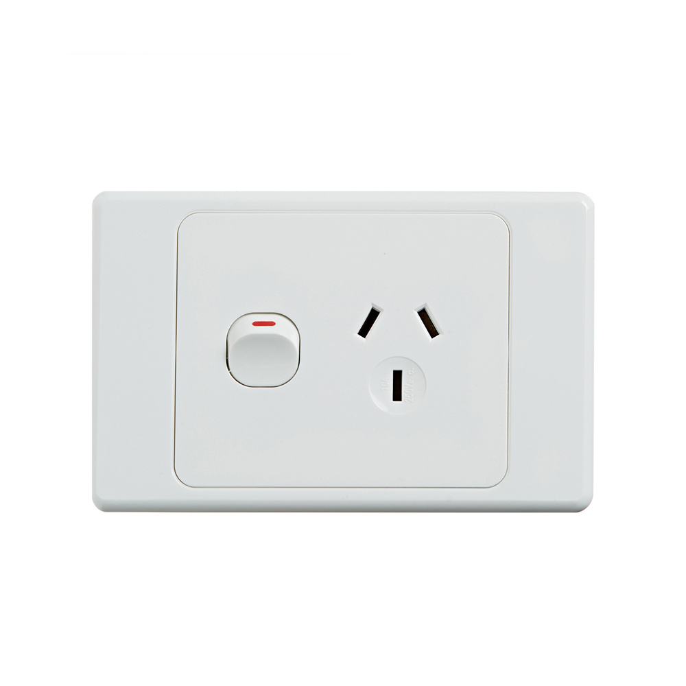 4Cabling 4C | Ultima Single Power Point 250V 10A - Horizontal