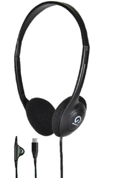 Shintaro Usb-C Lightweight Headphones With Volume Control, Flexible Headband, 2M Cord, Ideal For Office And Classroom Use