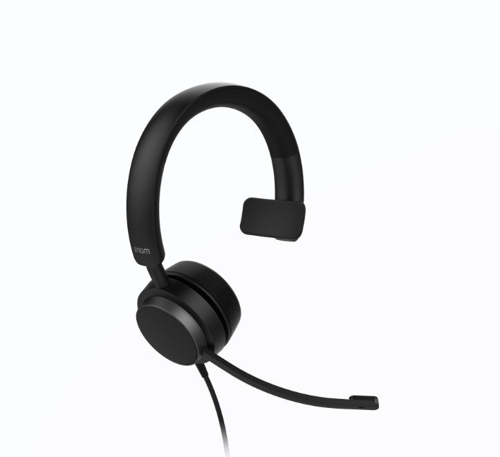Snom A310m Headset, Wired Mono, Full Band Audio, High Wearing Comfort, Lightweight Construction Ideal For Working In Call Centers, Sales
