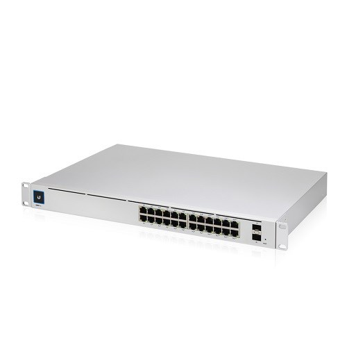 Ubiquiti UniFi 24 Port Managed Gigabit Layer2 And Layer3 Switch With Auto-Sensing 802.3At PoE+ And 802.3BT PoE, SFP+ : Touch Display - 400W Gen2