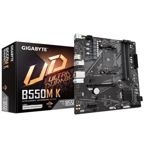 Gigabyte B550M K MB, 4xDDR4, 4xSATA, 2xM.2, Usb3.2 Gen1, Uatx, 3YR