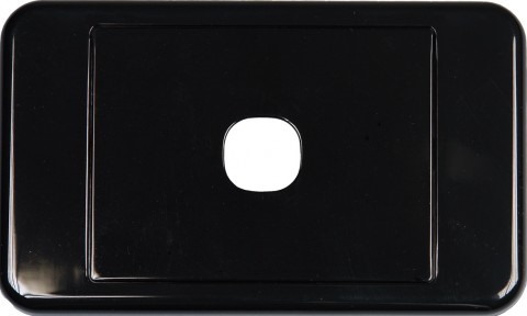 Digitek 1 Way Australian Style Wall Plate Black