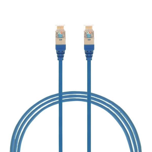 4Cabling 0.5M Cat6a RJ45 S/FTP Thin LSZH 30 Awg Network Cable | Blue