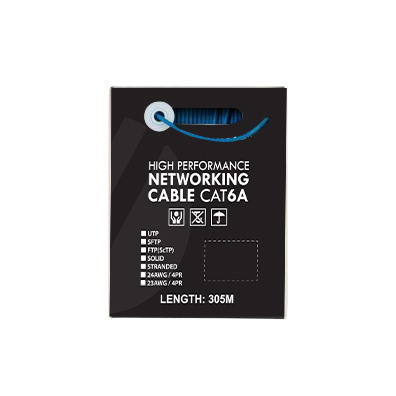 4Cabling 4C | Cat6a U/Utp 23AWGx4P, PVC Jacket | Supplied On Plastic Reel | 305M Roll Blue