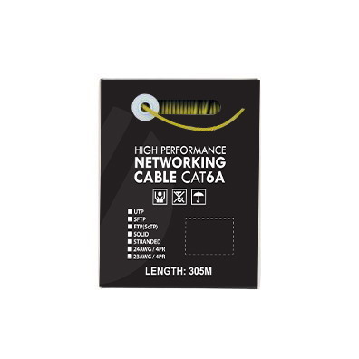 4Cabling 4C | Cat6a U/Utp 23AWGx4P, PVC Jacket | Supplied On Plastic Reel | 305M Roll Yellow