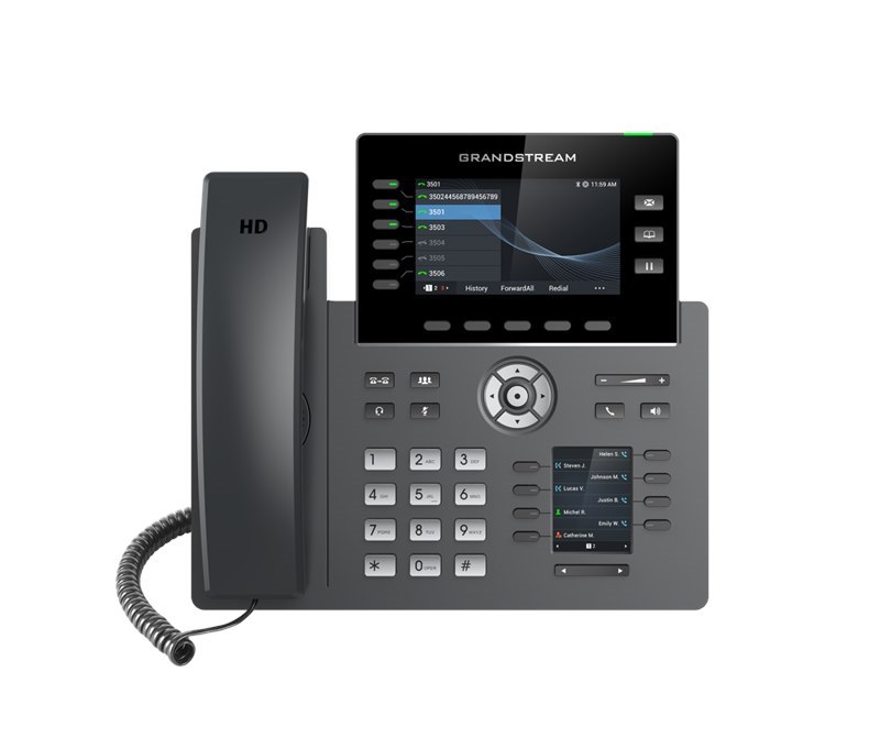 Grandstream *LS* Grandstream GRP2616 6 Line Ip Phone, 6 Sip Accounts, 480X272 Colour Screen, HD Audio, Integrated Bluetooth+WiFi, Powerable Via Poe
