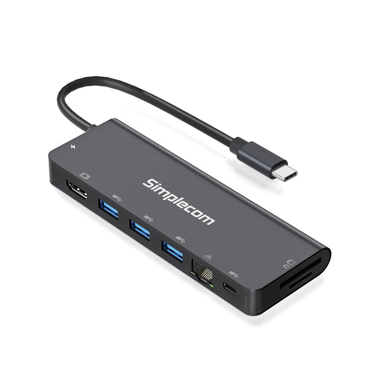 Simplecom CHT590 Usb-C SuperSpeed 9-In-1 Multiport Docking Station Hdmi 2.0