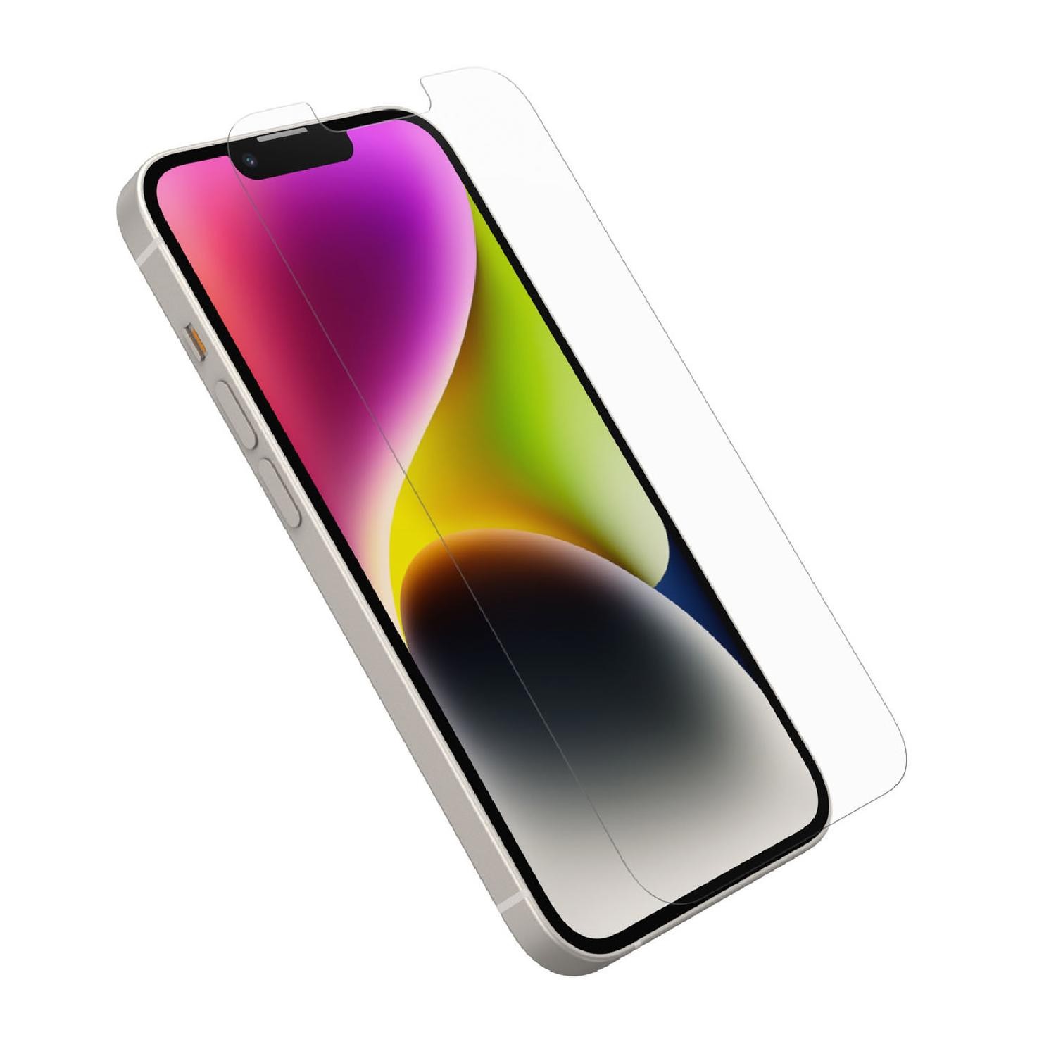 OtterBox Glass Screen Protector for Apple iPhone 14, iPhone 13, iPhone 13 Pro, iPhone 15, iPhone 16e - Clear