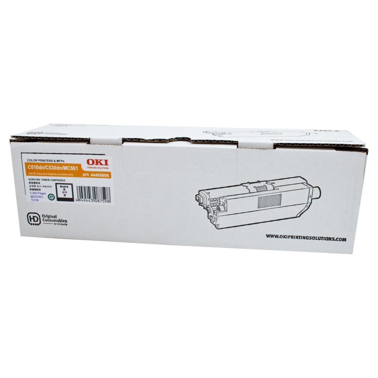 Oki 44469806 Original Laser Toner Cartridge - Black - 1 / Pack