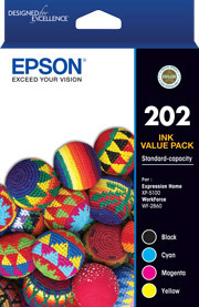 Epson C13T02N692 202 Standard 4 Ink Pack XP-5100 WF-2860