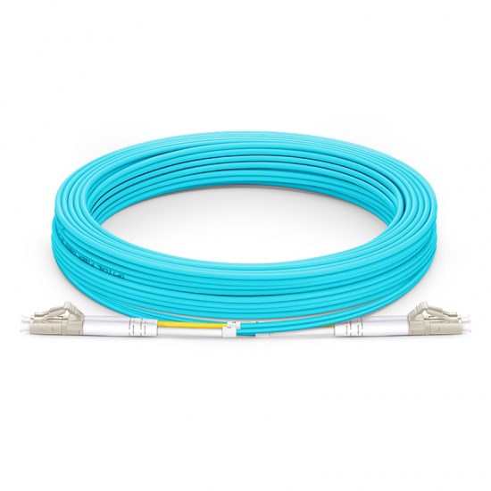 20m (66ft) LC UPC to LC UPC Duplex OM4 Multimode PVC (OFNR) 2.0mm Fiber Optic Patch Cable