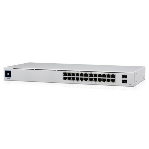 Ubiquiti Usw-24-Poe-Au, UniFi 24 Port Managed Gigabit Switch, 16X PoE+ Ports, 8X Gigabit Ethernet Ports, With 2xSFP, 120W, Touch Display, Fanless